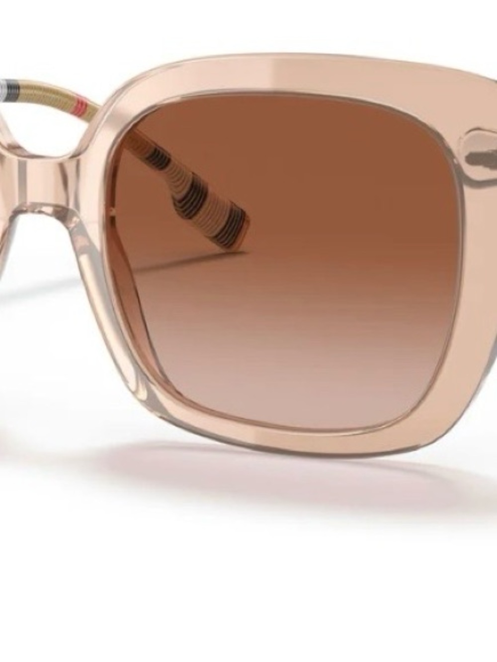 Burberry Pink Crystal Frame Sunglasses with Brown Gradient Lenses